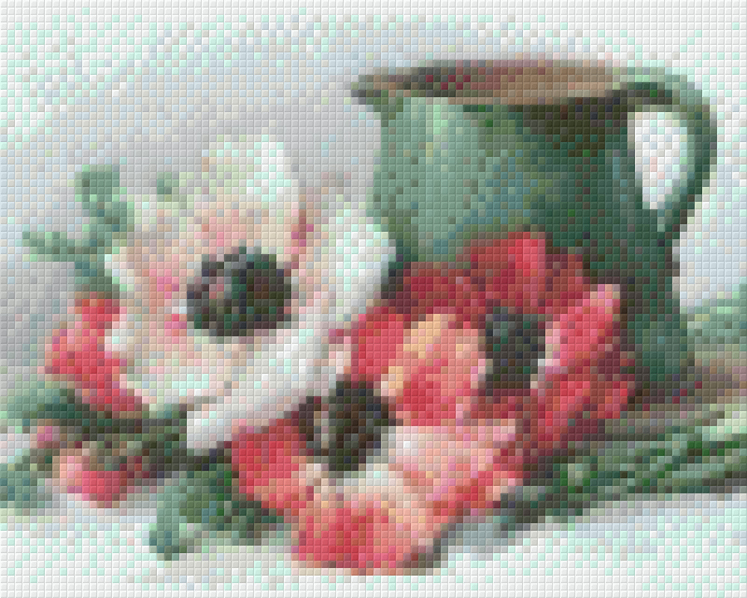 Green Anemone Can Four [4] Baseplate PixelHobby Mini-mosaic Art Kit image 0